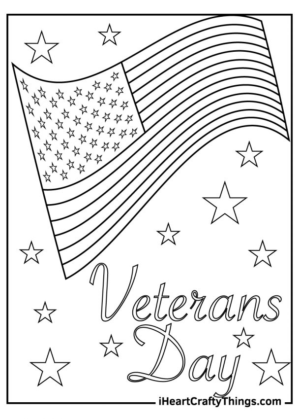 34 Veterans Day 2022 Coloring Pages Printable 1