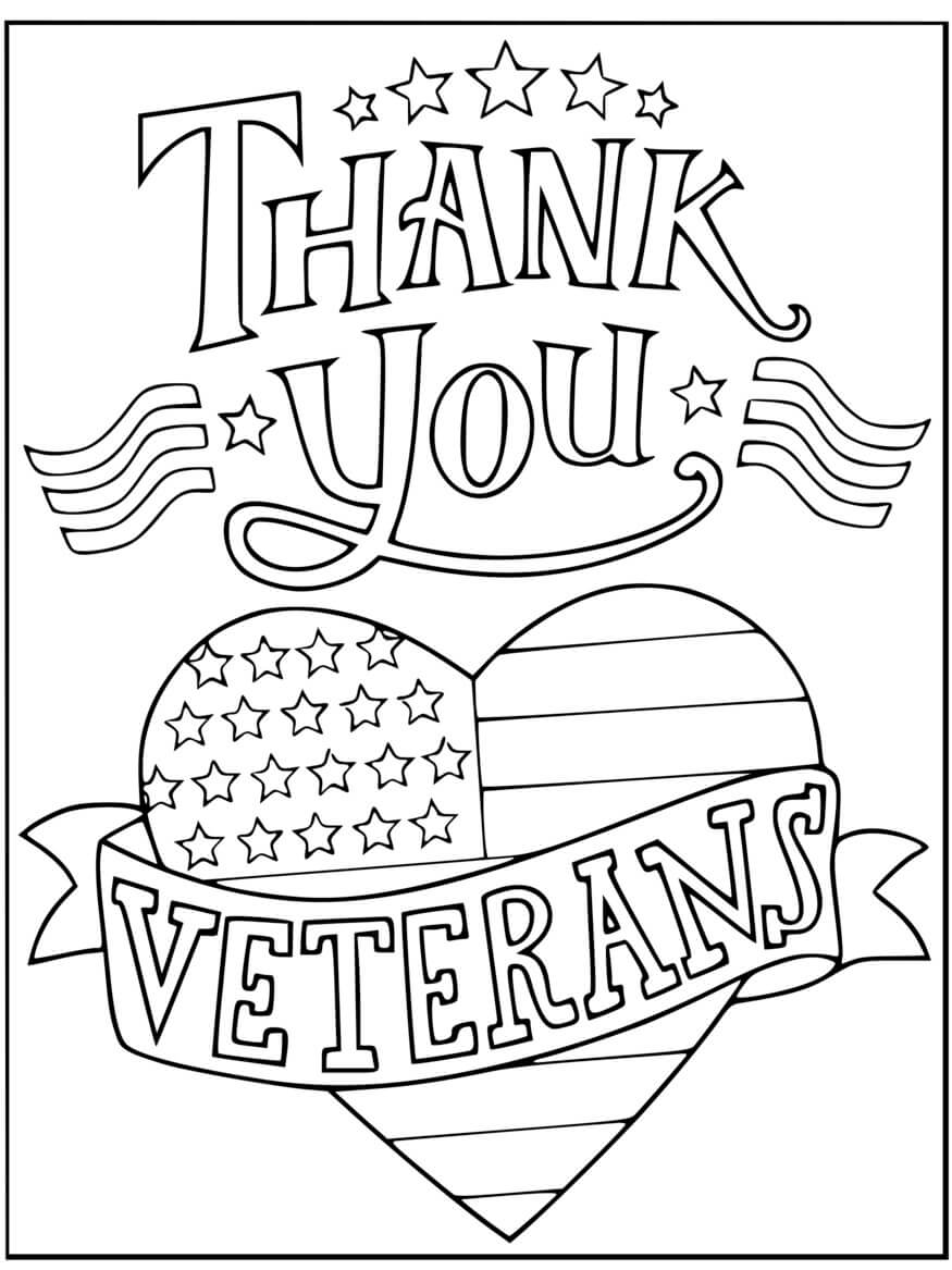 34 Veterans Day 2022 Coloring Pages Printable 11