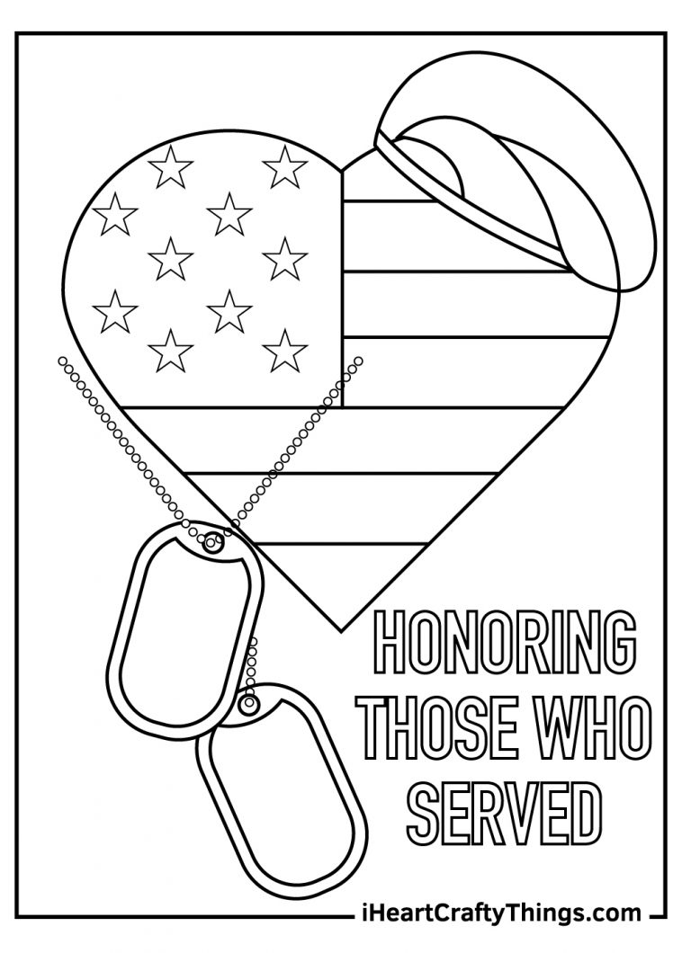 34 Veterans Day 2022 Coloring Pages Printable 25