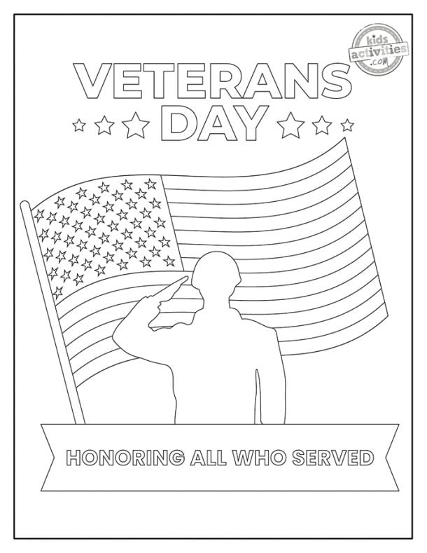 34 Veterans Day 2022 Coloring Pages Printable 4