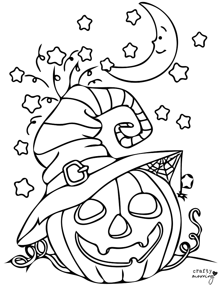 36 Halloween Coloring Page Printables 11