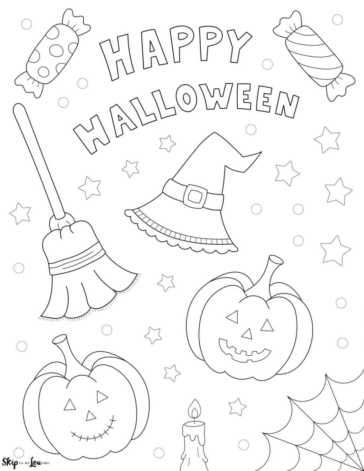 36 Halloween Coloring Page Printables 13