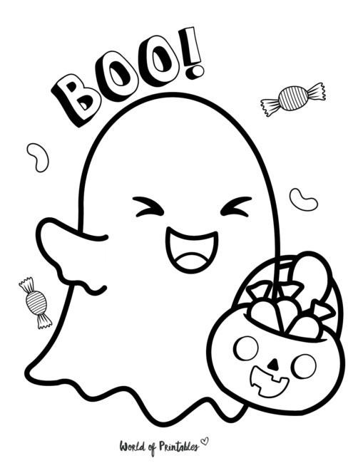 36 Halloween Coloring Page Printables 14