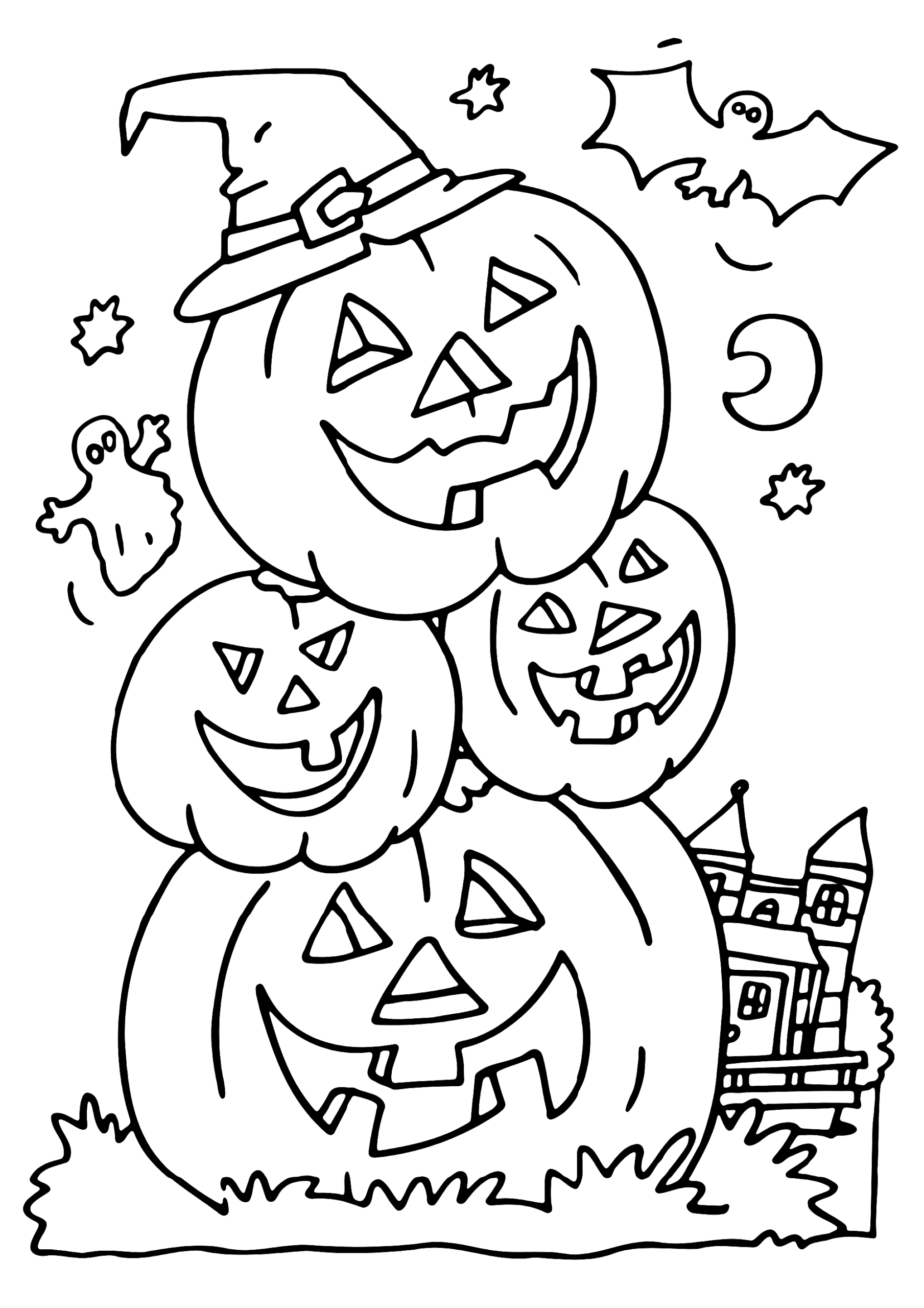 36 Halloween Coloring Page Printables 2