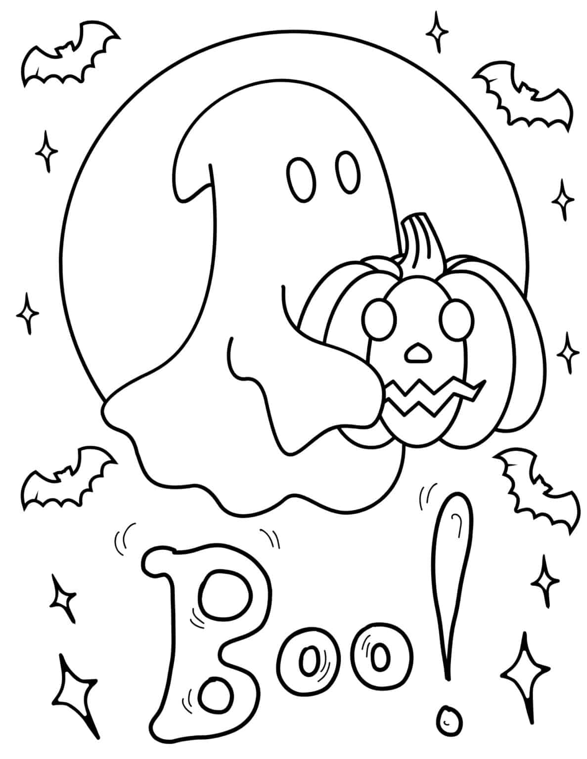 36 Halloween Coloring Page Printables 3