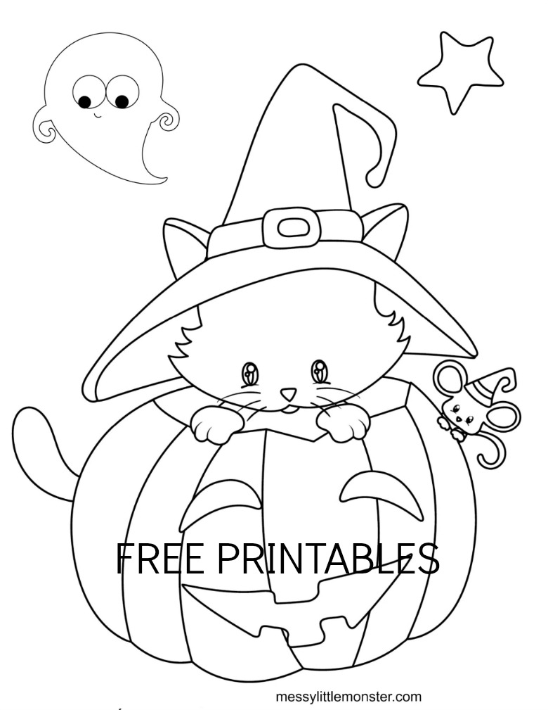 36 Halloween Coloring Page Printables 35