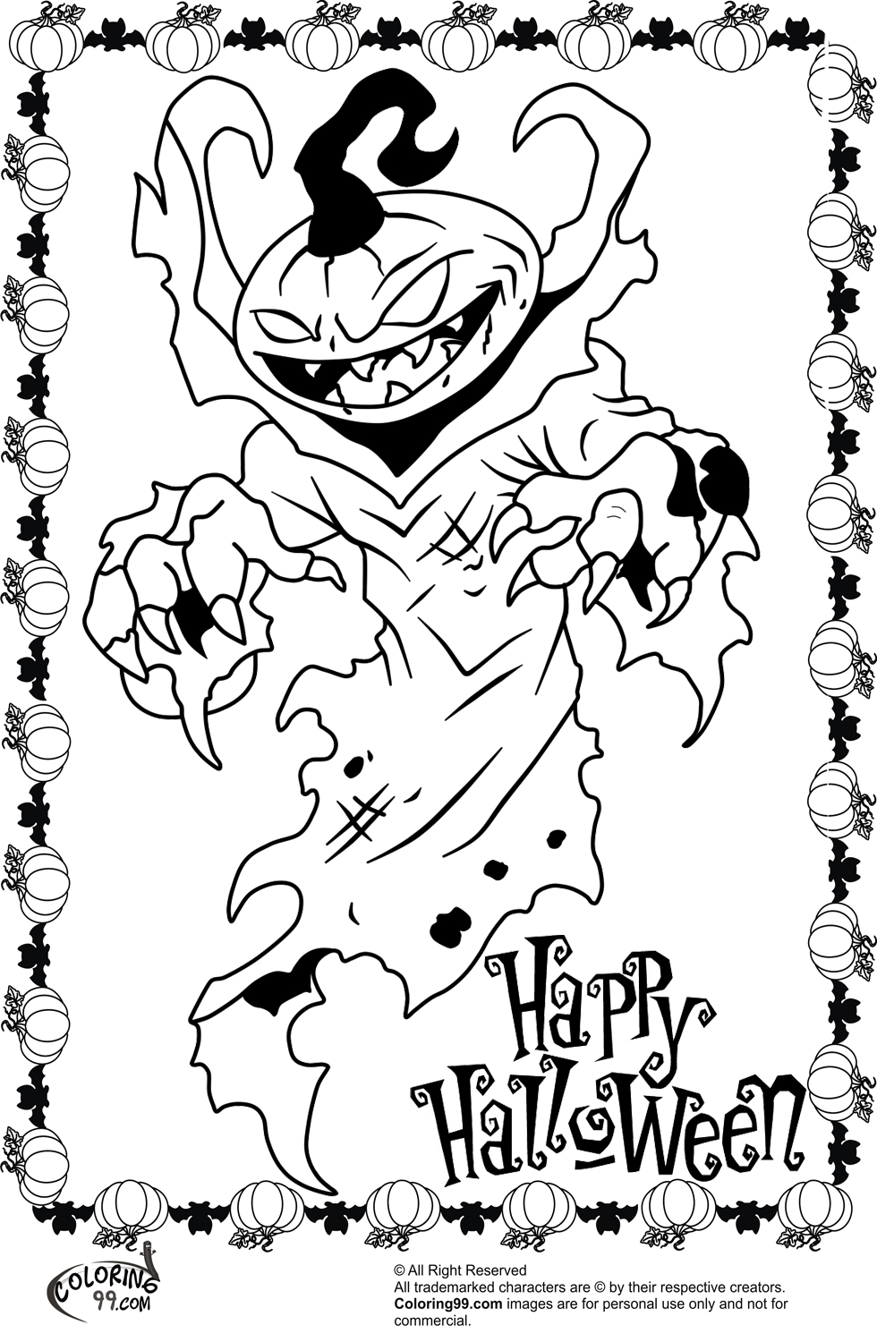 36 Halloween Coloring Page Printables 8