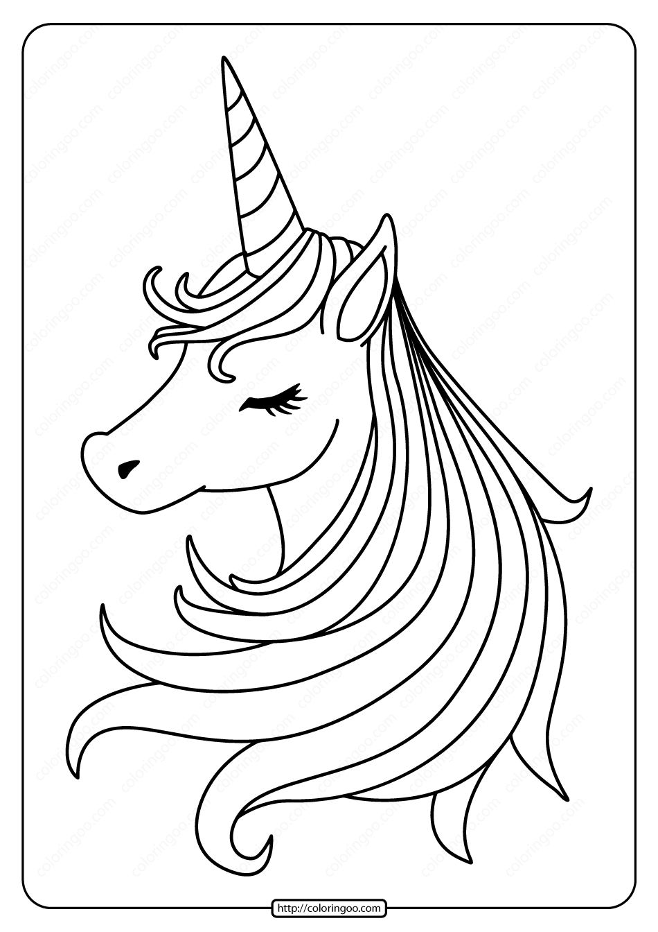 36 Unicorn Headband Coloring Pages Printable Fun 34