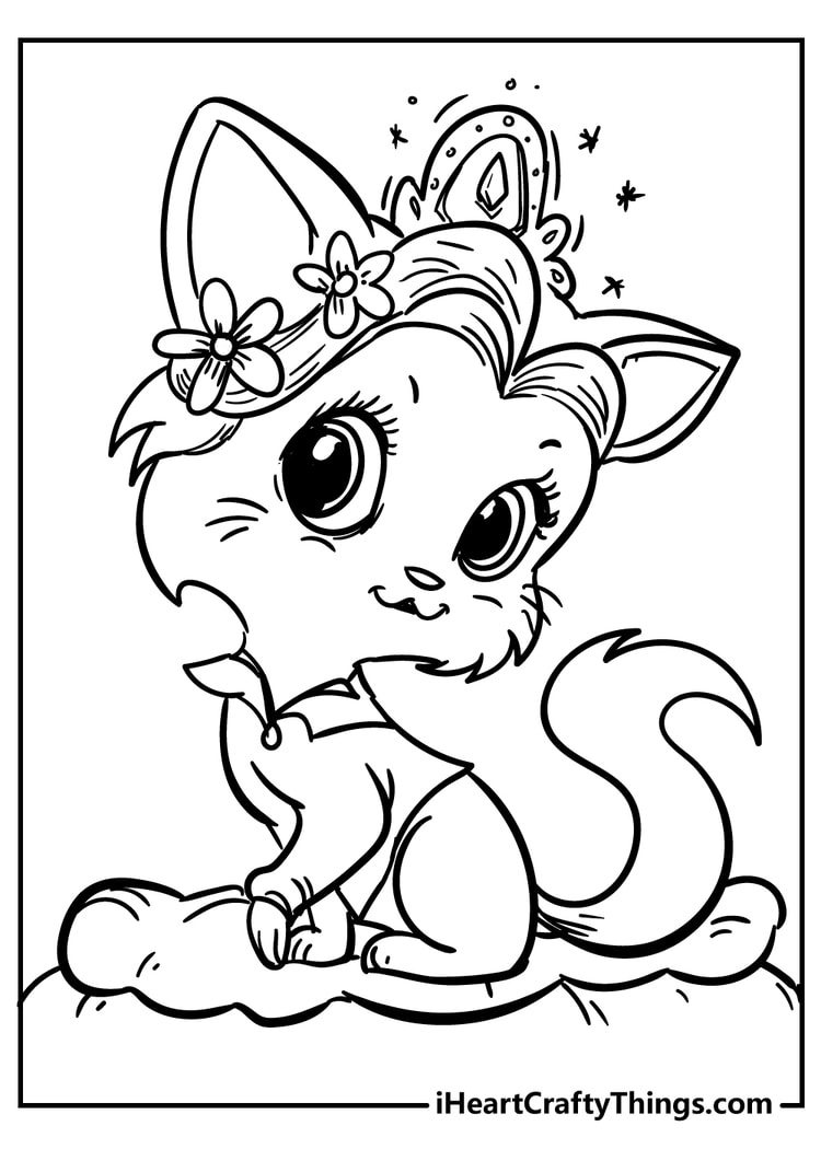 37 Kitty Cat Coloring Pages Free Printable 13