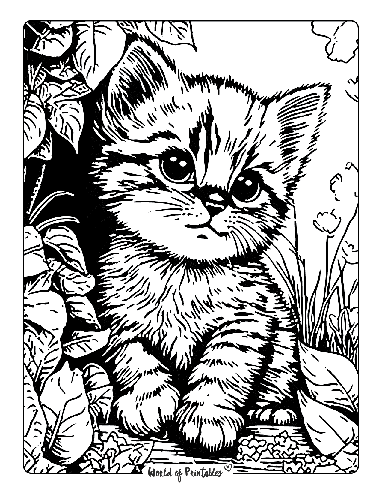 37 Kitty Cat Coloring Pages Free Printable 18