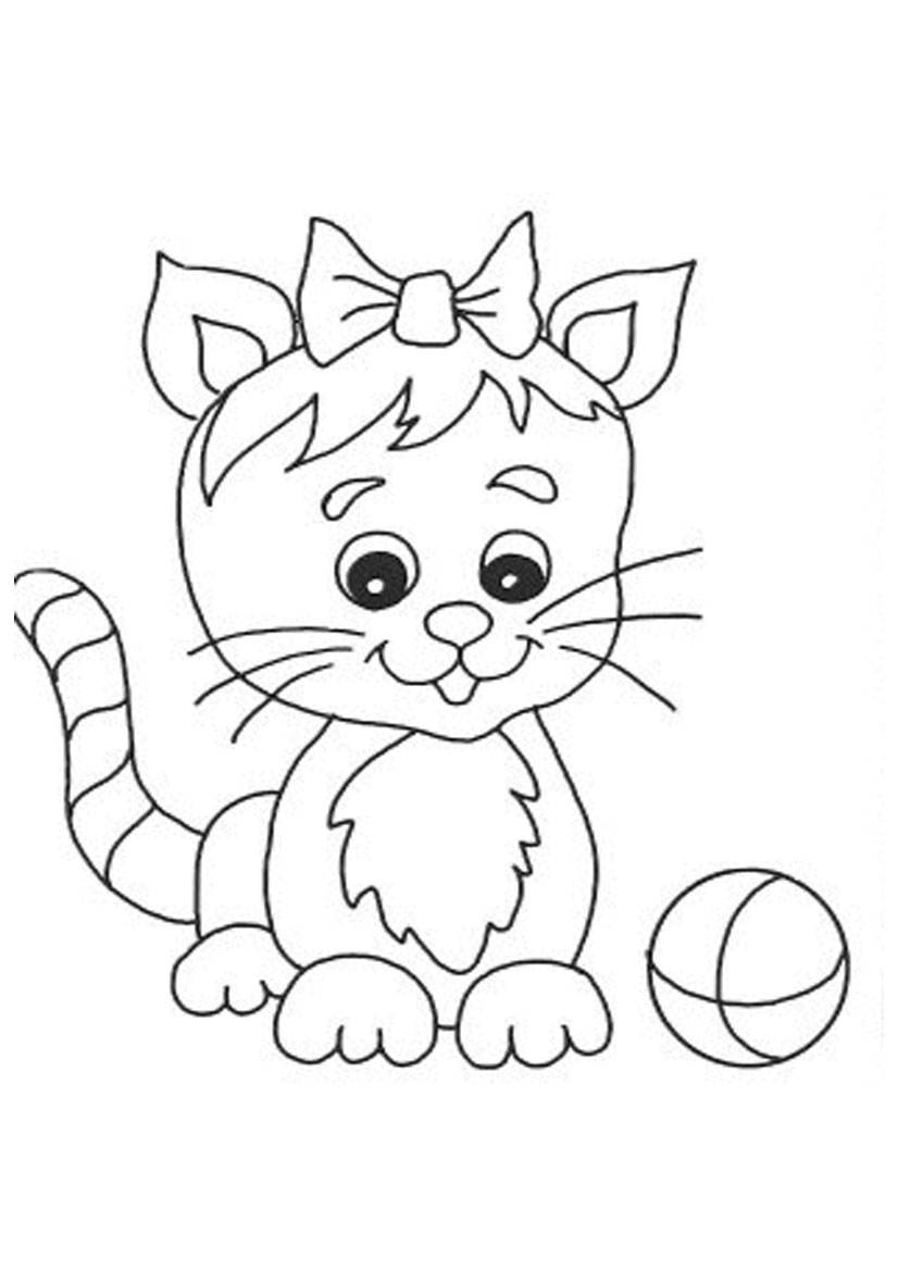 37 Kitty Cat Coloring Pages Free Printable 25