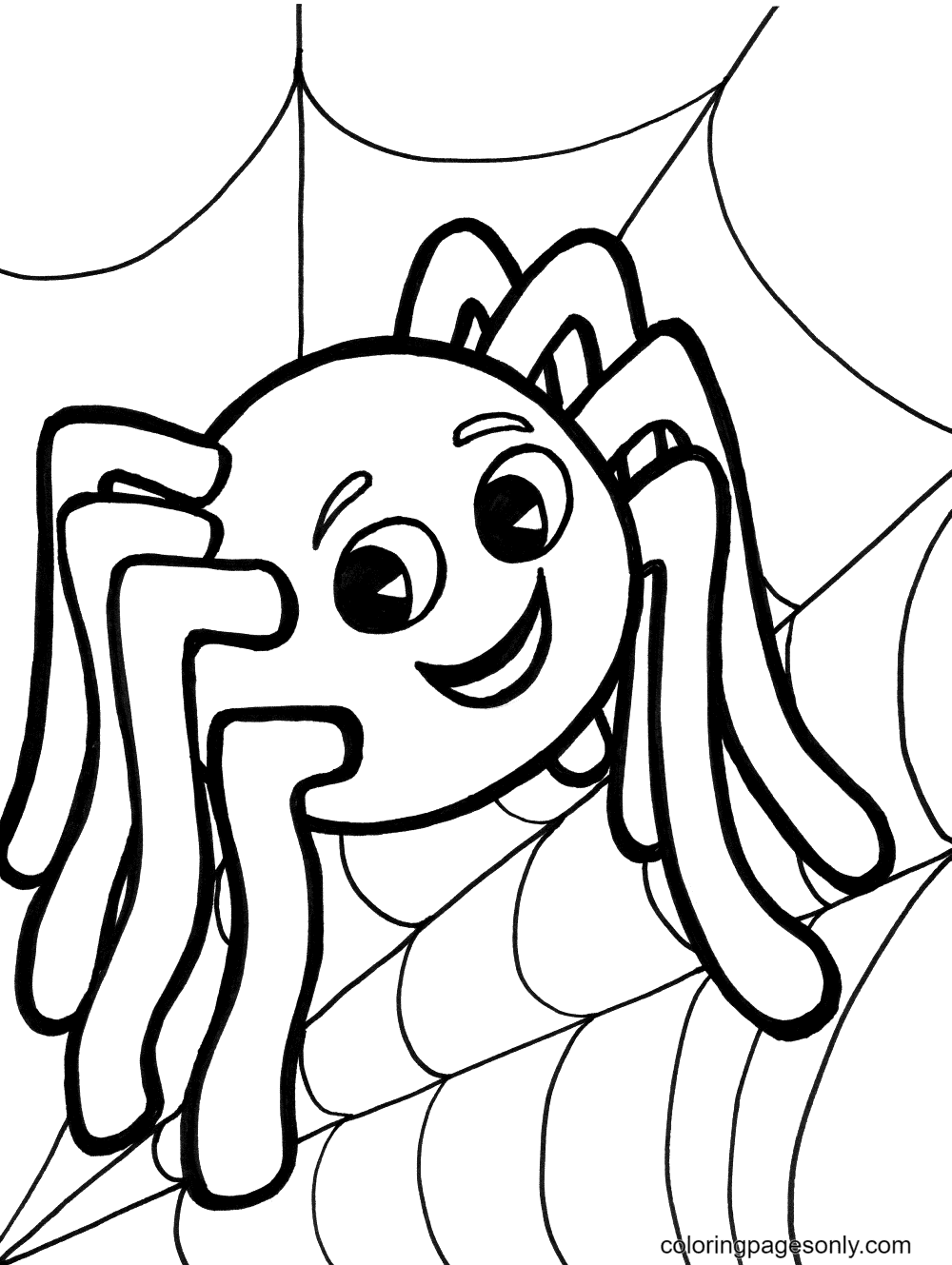 37 Spooky Halloween Spider Coloring Pages Printable 1