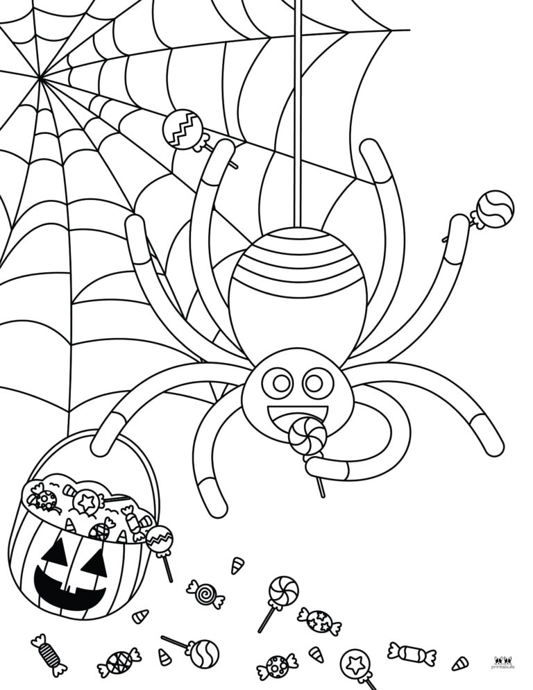 37 Spooky Halloween Spider Coloring Pages Printable 23