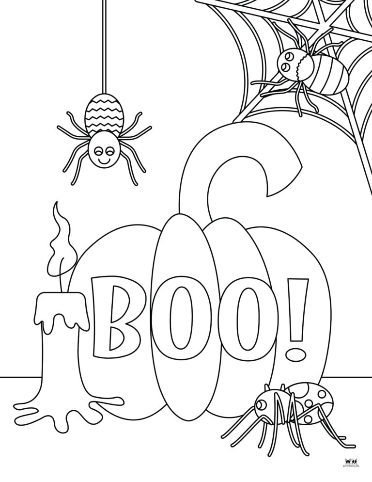 37 Spooky Halloween Spider Coloring Pages Printable 5