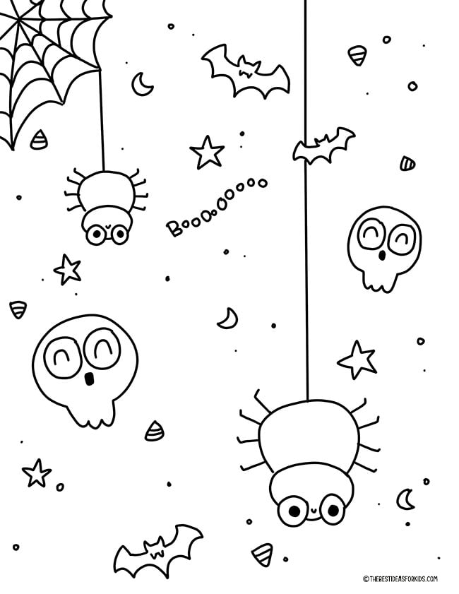 37 Spooky Halloween Spider Coloring Pages Printable 7