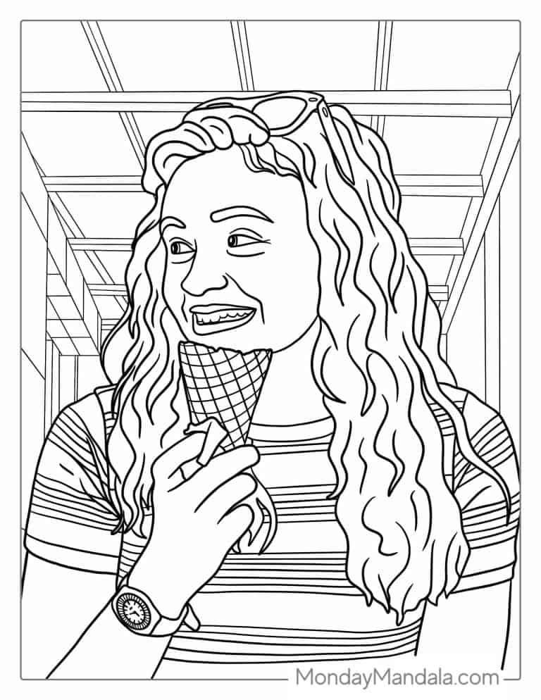 38 Cute Stranger Things Coloring Pages Printable 26