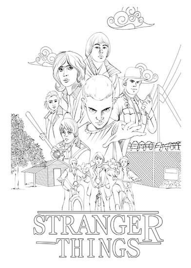 38 Cute Stranger Things Coloring Pages Printable 31