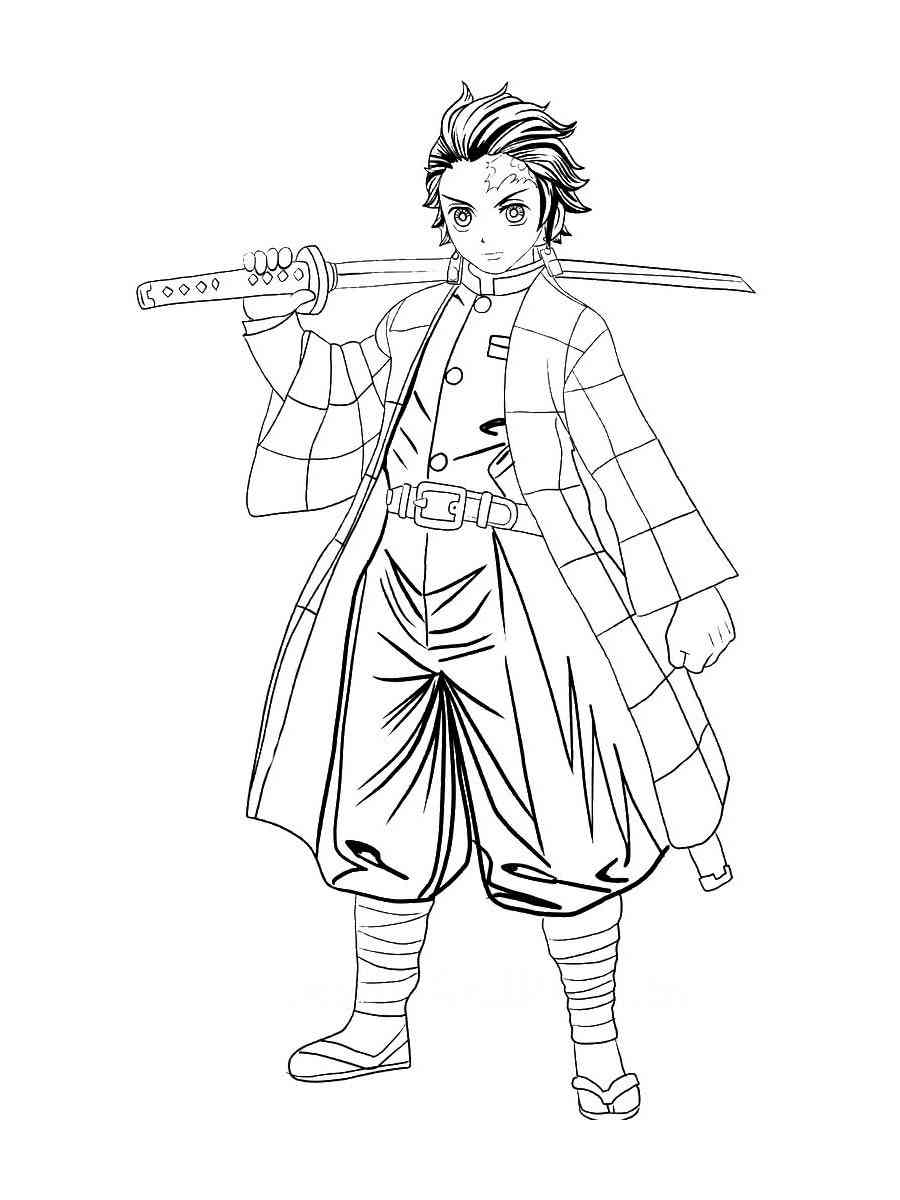 166+ Delightful Anime Demon Slayer Coloring Pages Printable