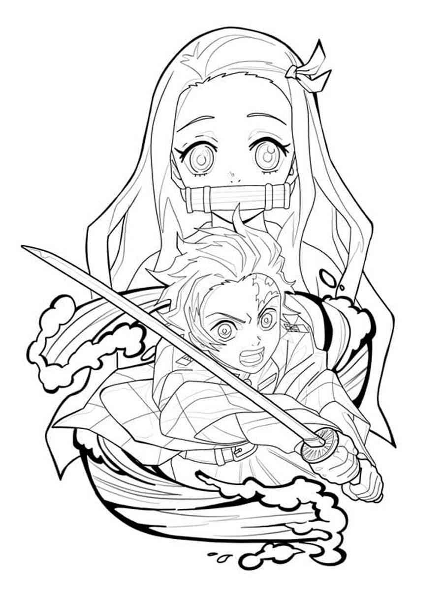 124+ Dazzling Demon Slayer Coloring Book Printable