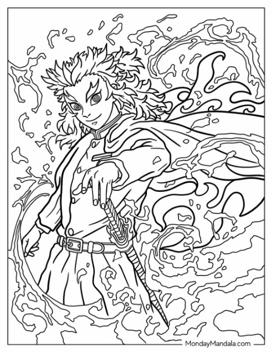 107+ Exciting Anime Demon Slayer Coloring Pages Printable