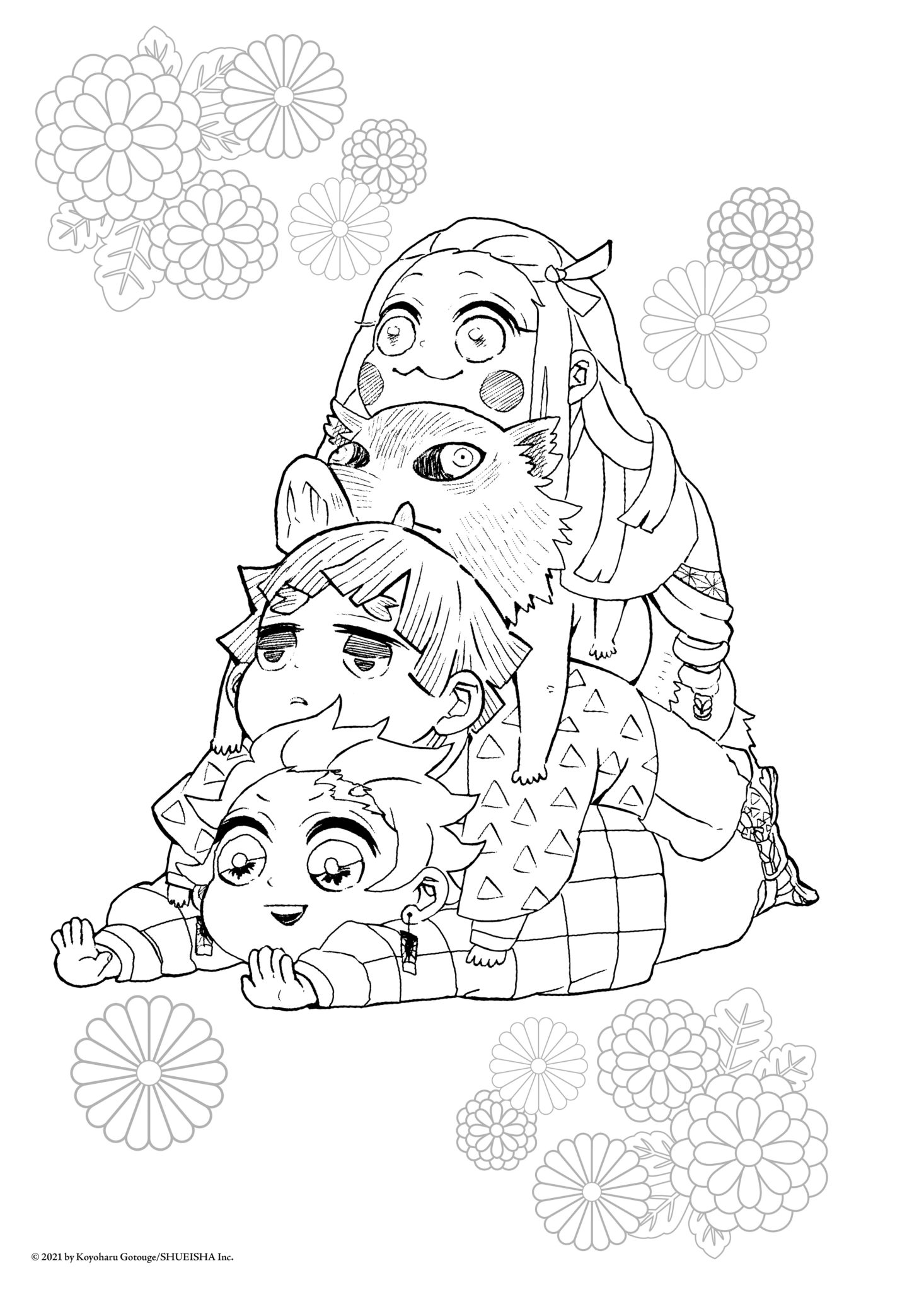 192+ Festive Anime Stickers Demon Slayer Coloring Pages Printable