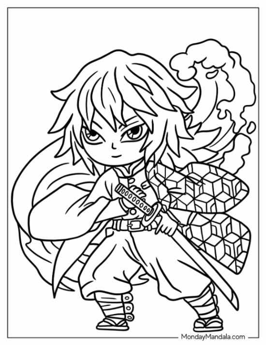 147+ Cute Anime Demon Slayer Coloring Pages Printable