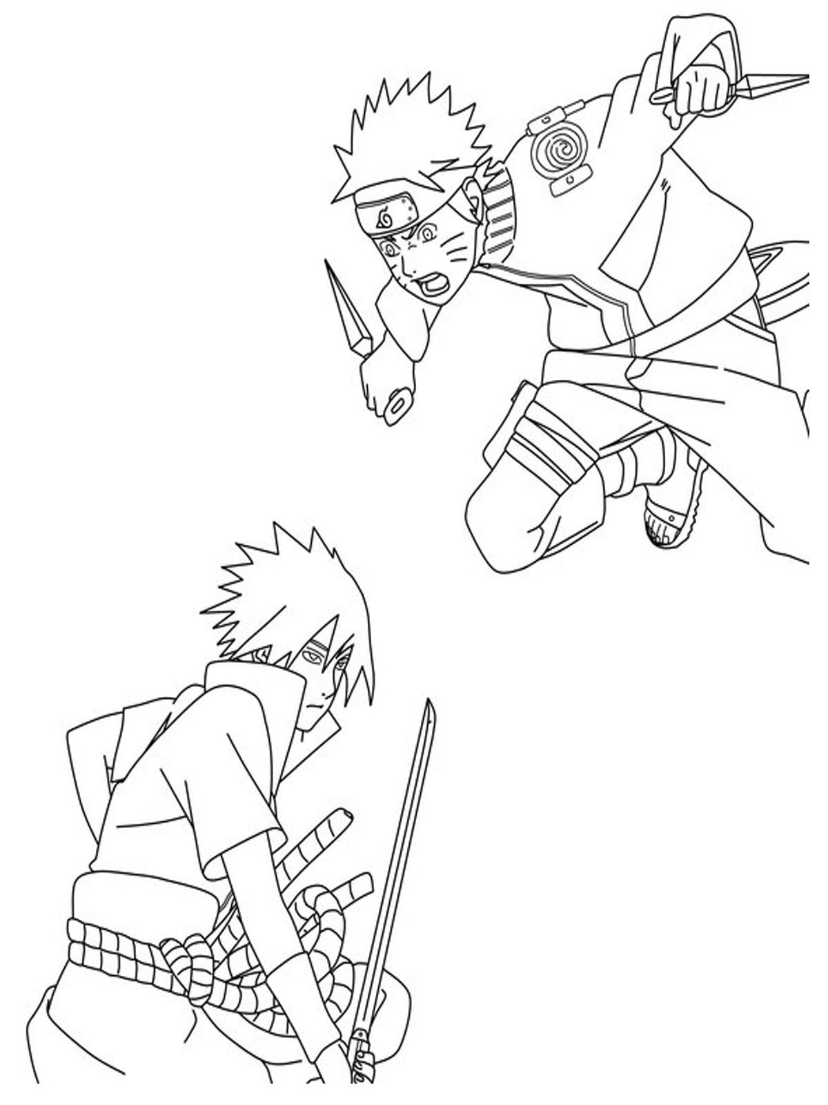 91+ Cute Naruto Coloring Pages Printable