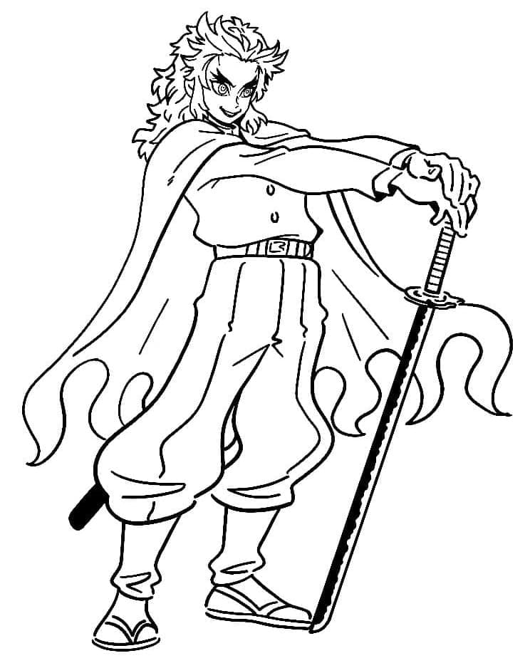 113+ Beautiful Anime Demon Slayer Coloring Pages Printable