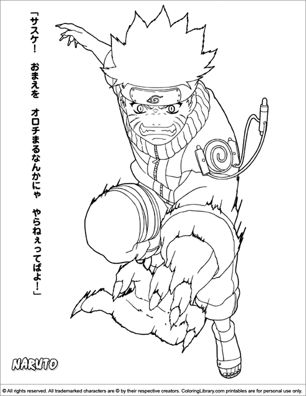 185+ Colorful Naruto Coloring Pages Printable