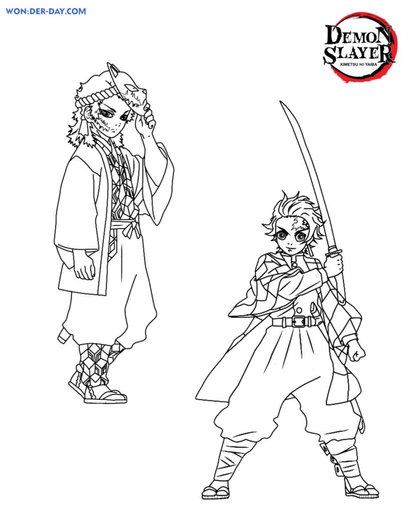 116+ Cheerful Demon Slayer Coloring Book Printable