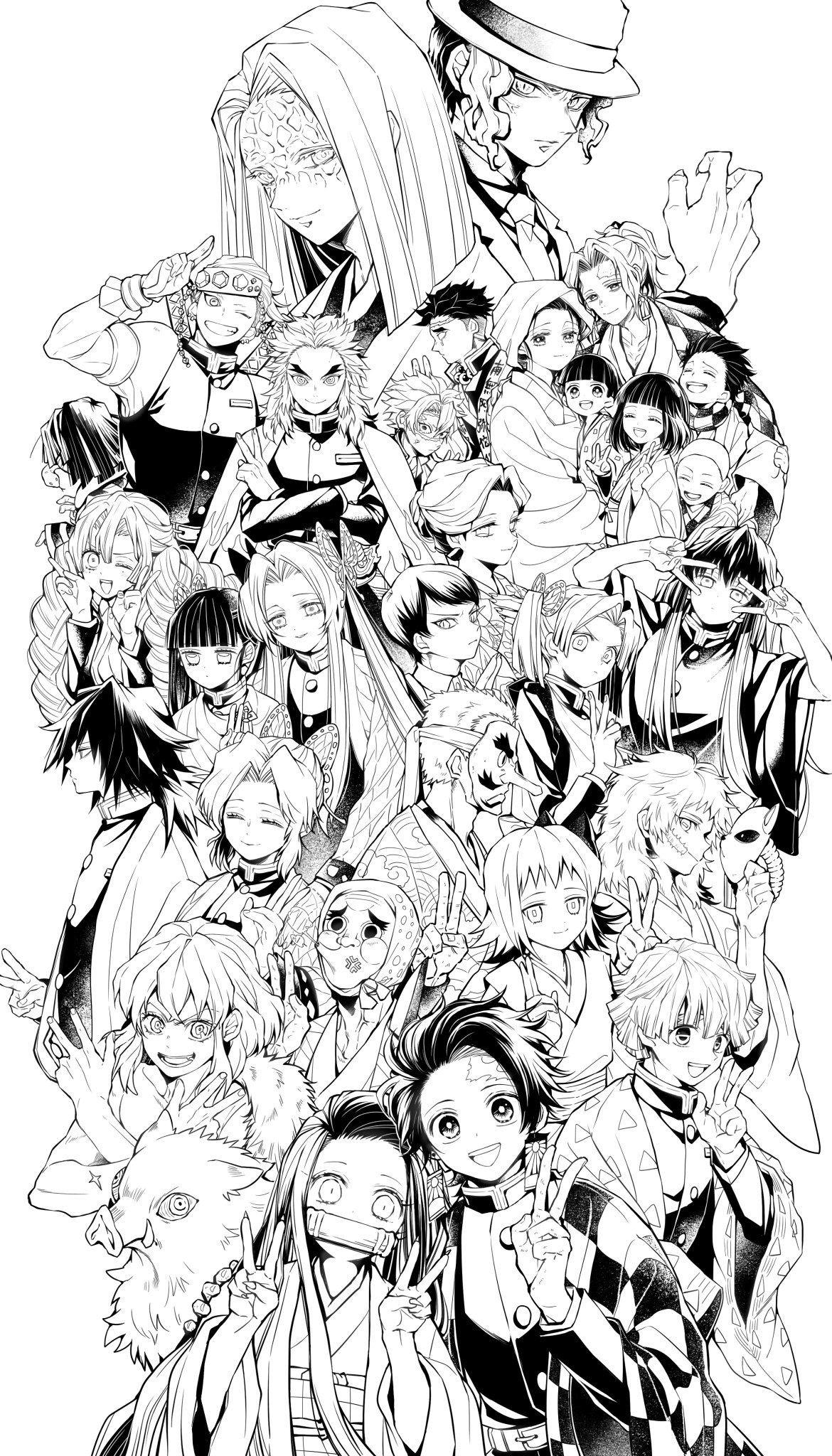 35+ Entertaining Demon Slayer Girls Outline Coloring Pages Easy