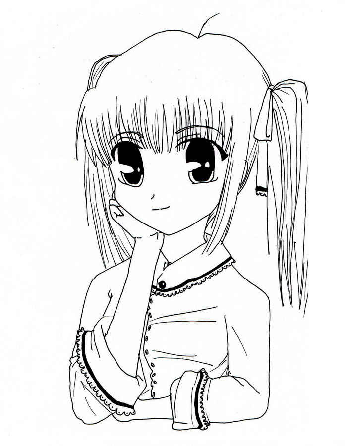 12+ Realistic Anime Manga Coloring Pages Printable