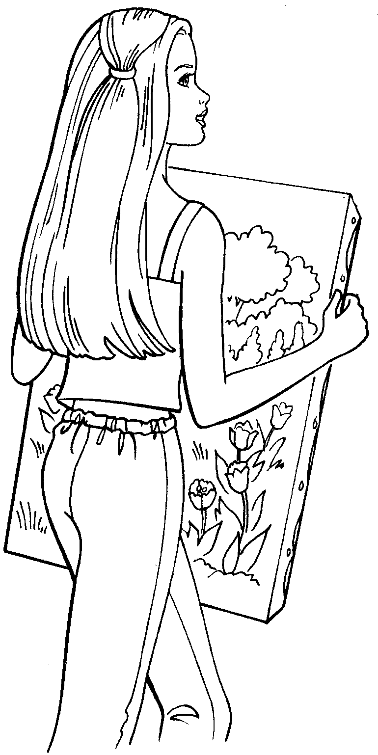 15+ Adorable Barbie School Coloring Pages Printable