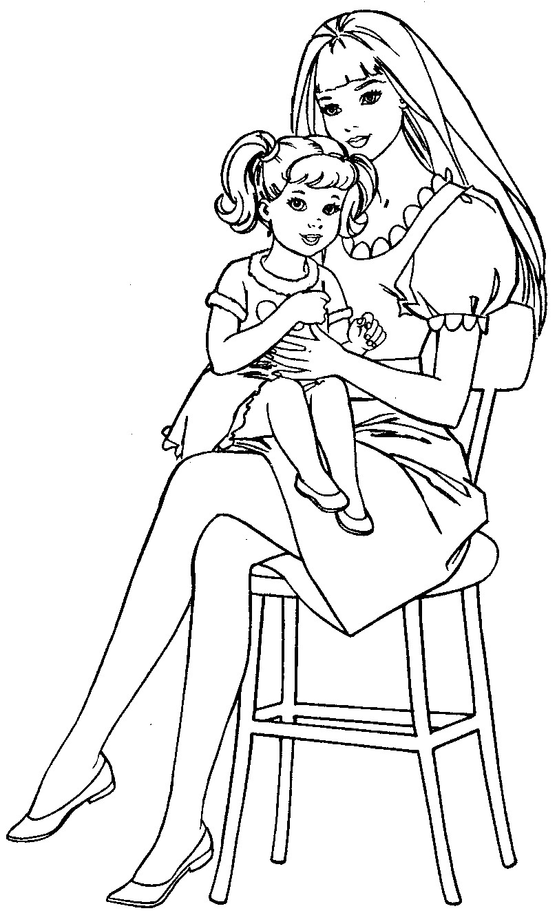 18+ Easy Barbie School Coloring Pages Printable