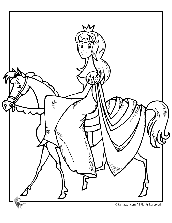 18+ Relaxing Princess Horse Coloring Pages Printable