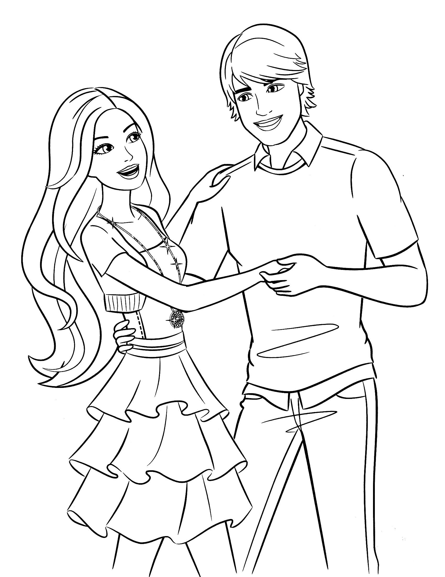 19+ Cheerful Barbie School Coloring Pages Printable