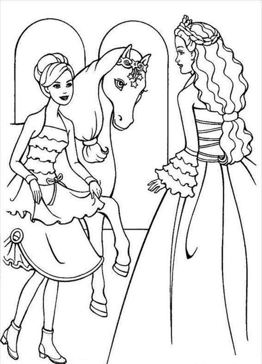 19+ Entertaining Princess Horse Coloring Pages Printable