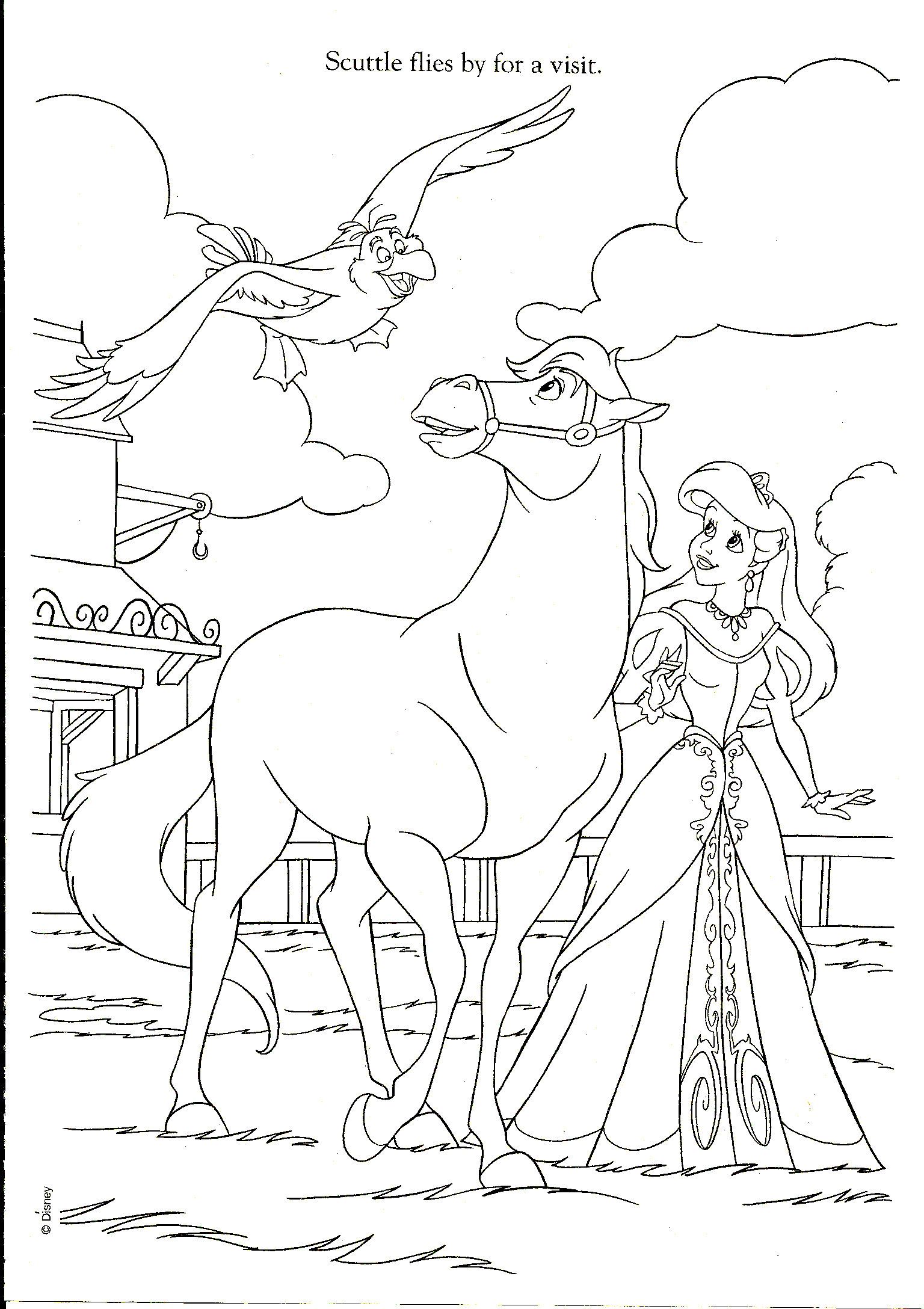 2+ Artistic Princess Horse Coloring Pages Printable