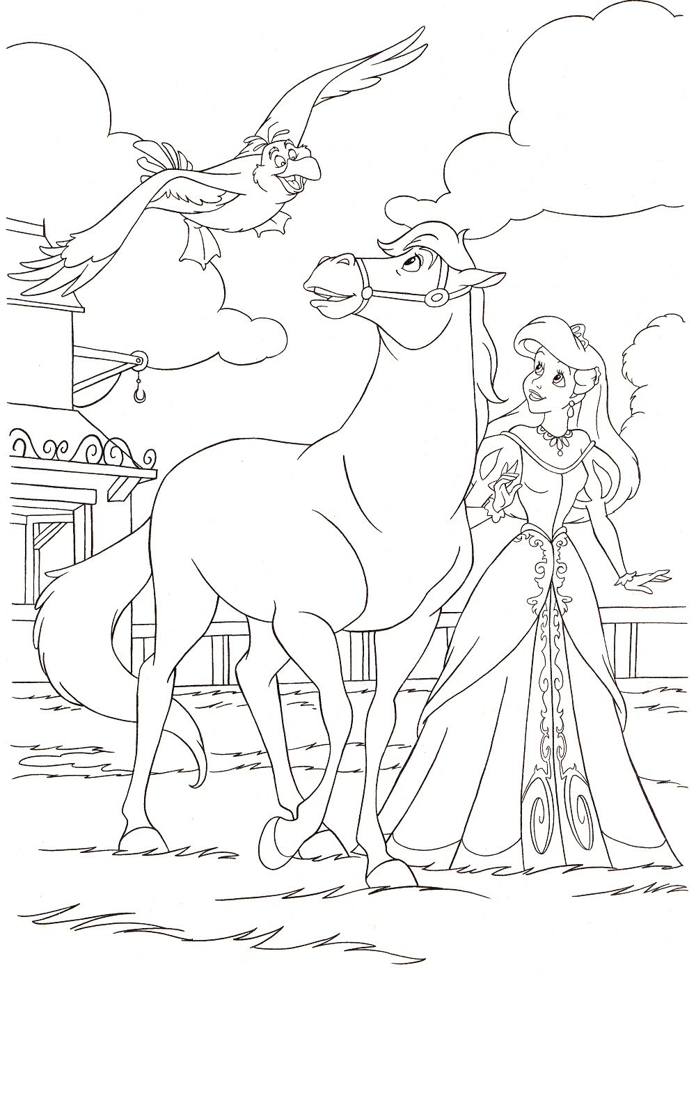 22+ Easy Princess Horse Coloring Pages Printable