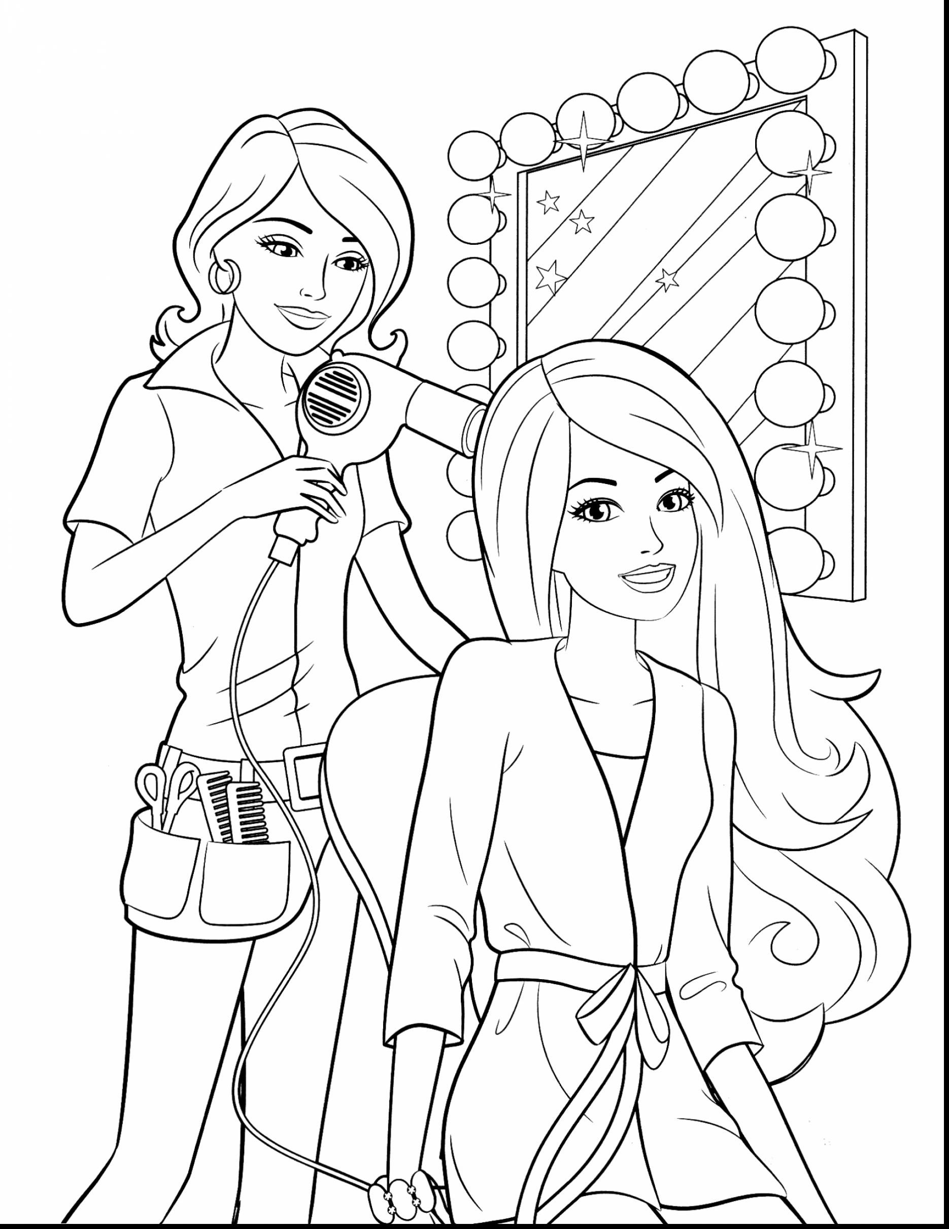 26+ Inspiring Barbie School Coloring Pages Printable