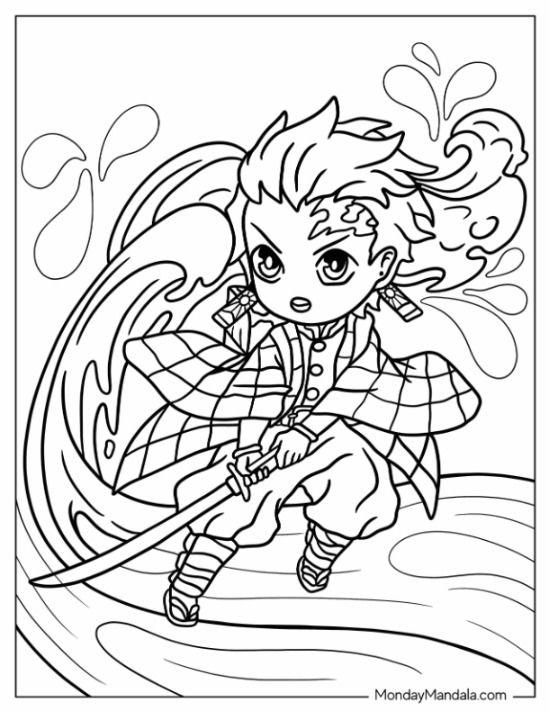 26+ Whimsical Demon Slayer Coloring Sheets Printable