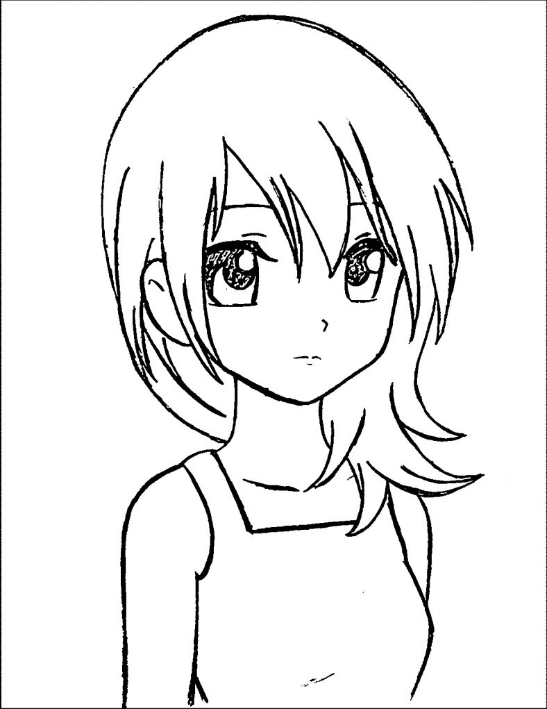 3+ Realistic Anime Manga Coloring Pages Printable