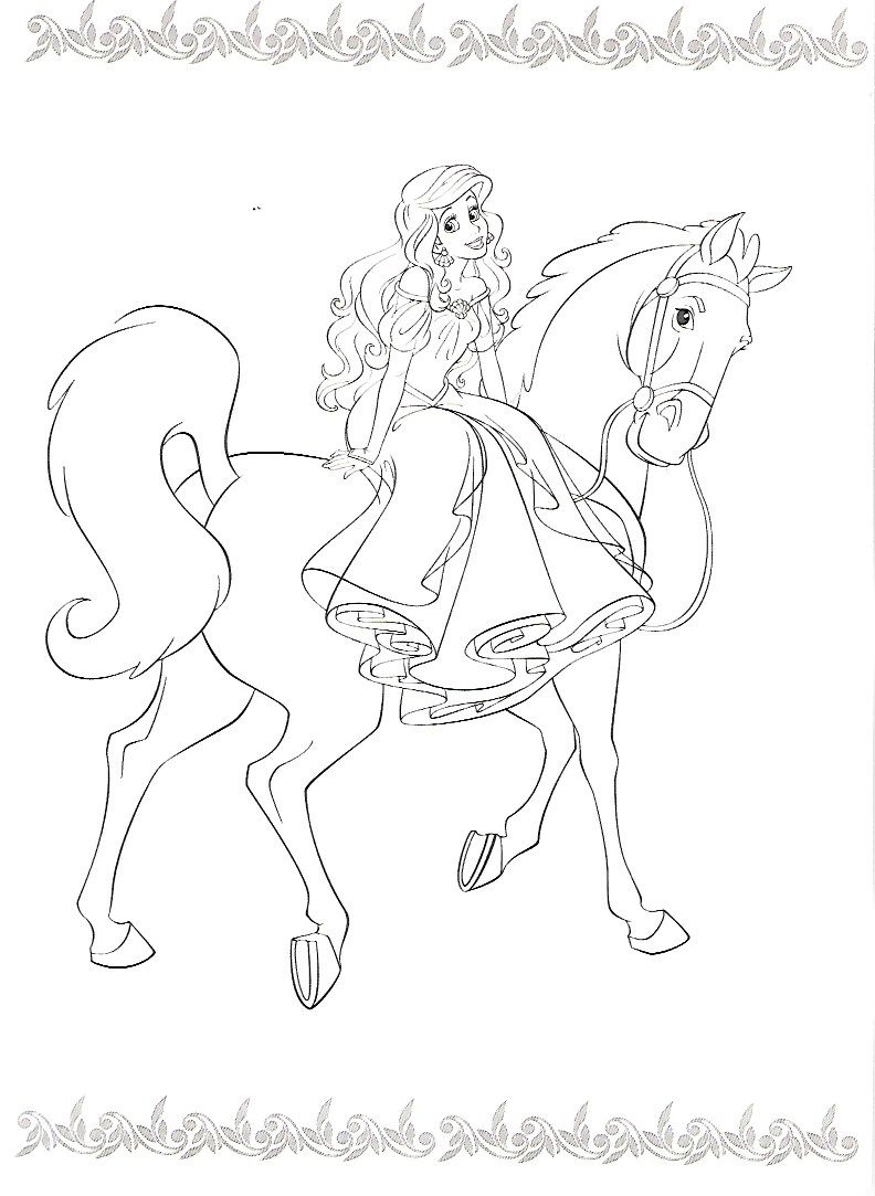 31+ Downloadable Princess Horse Coloring Pages Printable