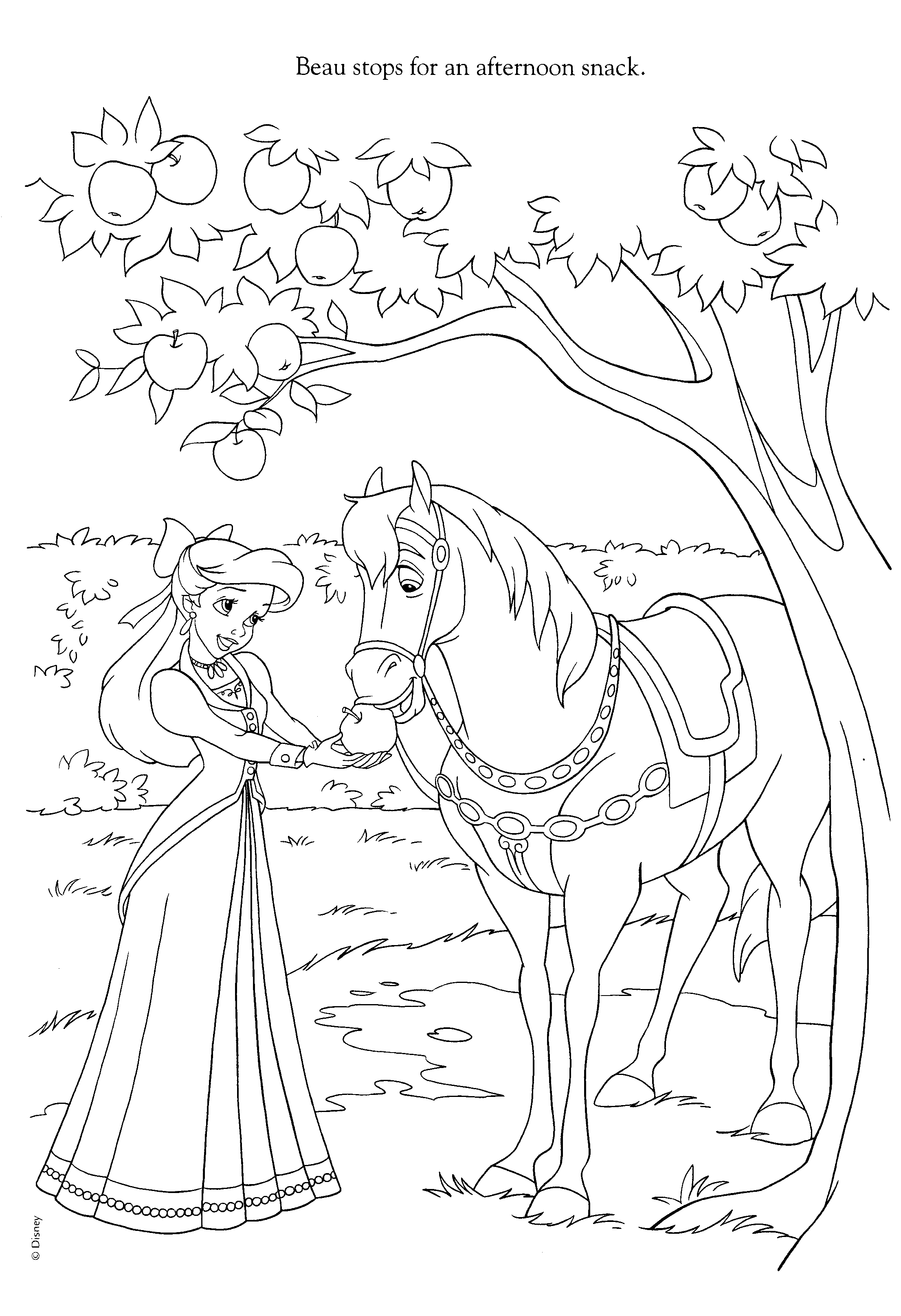 33+ Creative Princess Horse Coloring Pages Printable