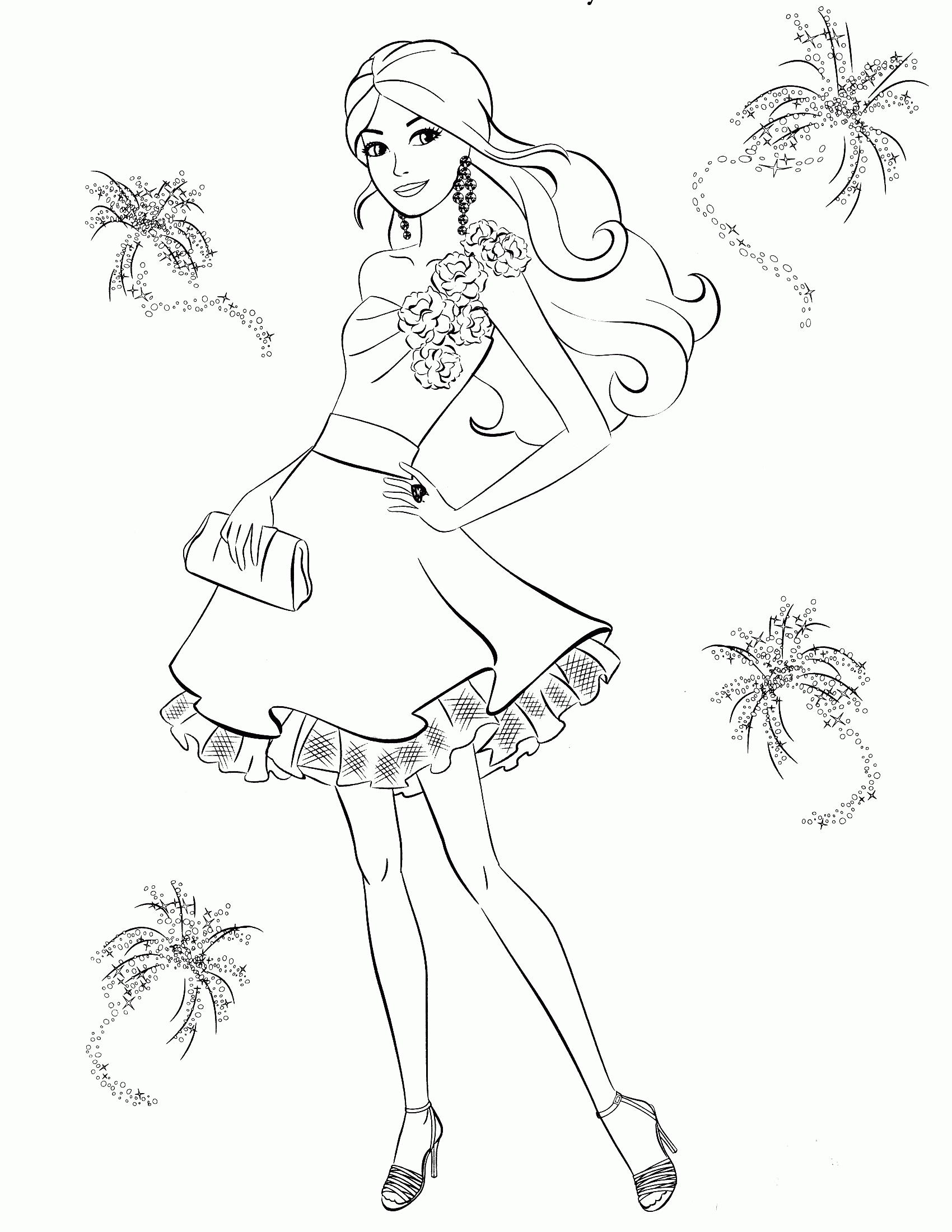 34+ Adorable Barbie School Coloring Pages Printable