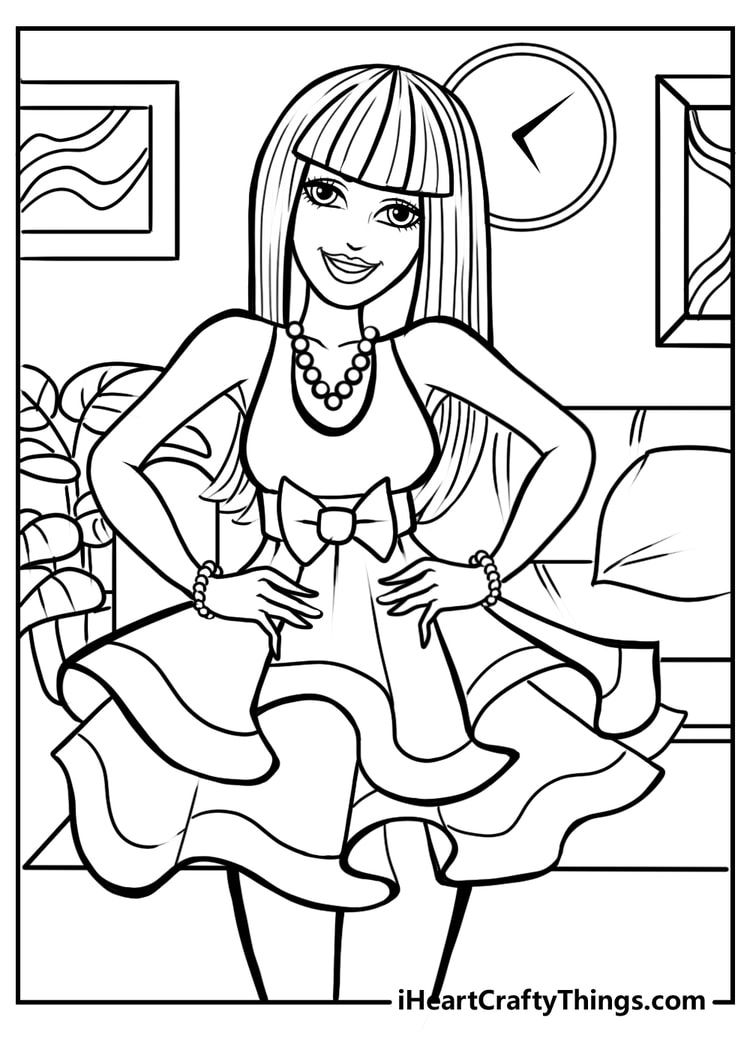 34+ Downloadable Barbie School Coloring Pages Printable