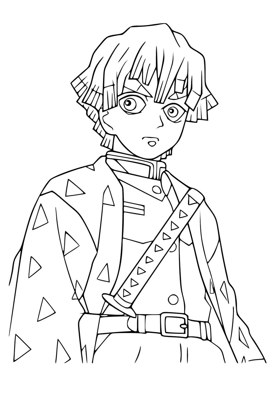 33+ New Zenitsu Agatsuma Coloring Pages Cute