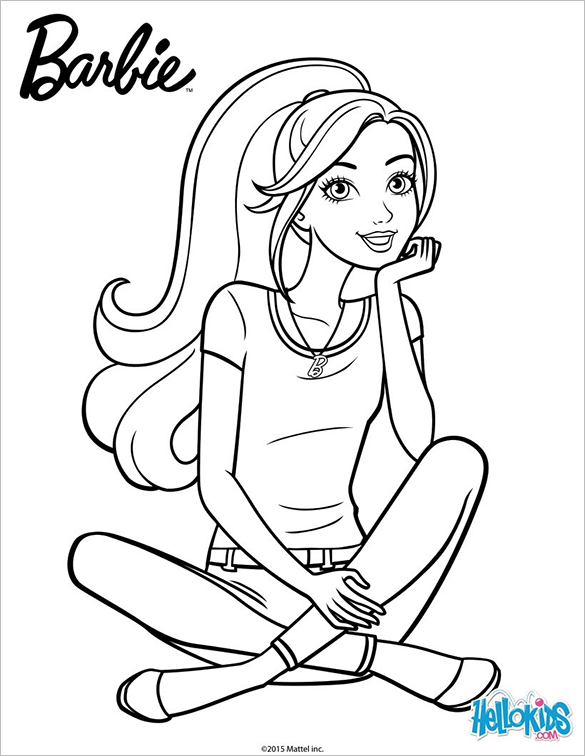 43+ Simple Barbie School Coloring Pages Printable