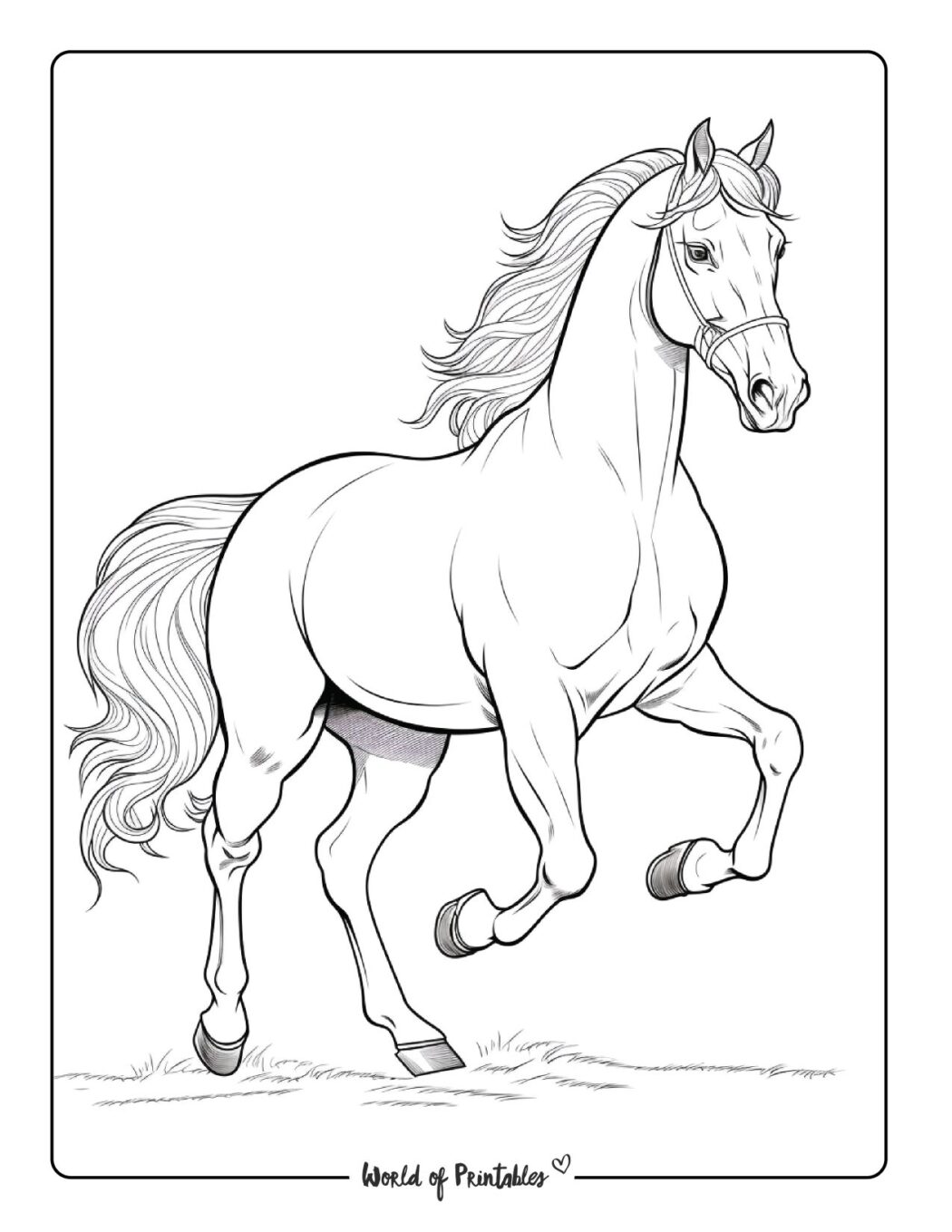 45+ Lovely Princess Horse Coloring Pages Printable