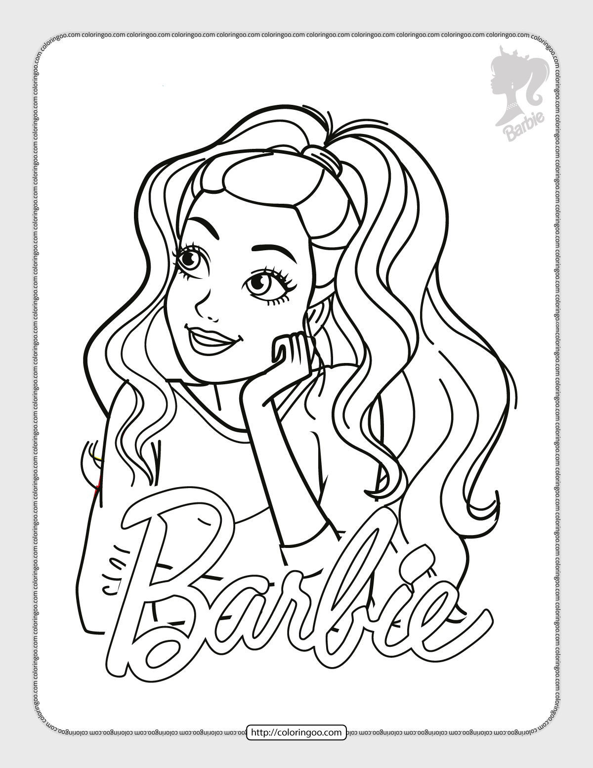 47+ Adorable Barbie School Coloring Pages Printable